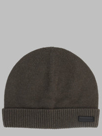 Emporio Armani Men's Berretto Con Bordo Coste Brown