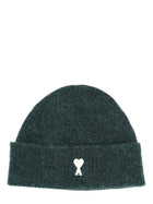 Ami Paris Unisex Beanie with Ami De Cœur Green
