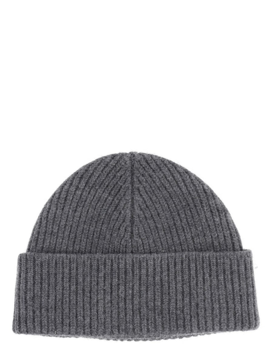 Ami Paris Unisex Beanie with Ami De Cœur Grey, view 2