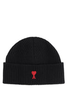 Ami Paris Unisex Beanie with Ami De Cœur Black