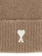 Ami Paris Unisex Beanie with Ami De Cœur Beige, view 3