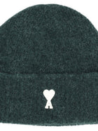 Ami Paris Unisex Beanie with Ami De Cœur Green, view 3