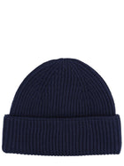 Maison Kitsuné Men's Beanie with Patch Volpe Blue