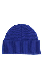Ami Paris Unisex Wool Ribbed Beanie Blue