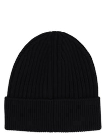 Moncler Grenoble Men's Wool Beanie with Patch Black