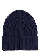 Moncler Grenoble Men's Wool Beanie with Patch Blue