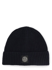 Stone Island Men's Berretto in Lana Vergine Blue