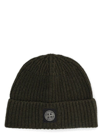 Stone Island Men's Berretto in Lana Vergine Green