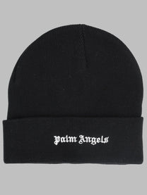 Palm Angels Men's Berretto in Misto Cotone Con Black