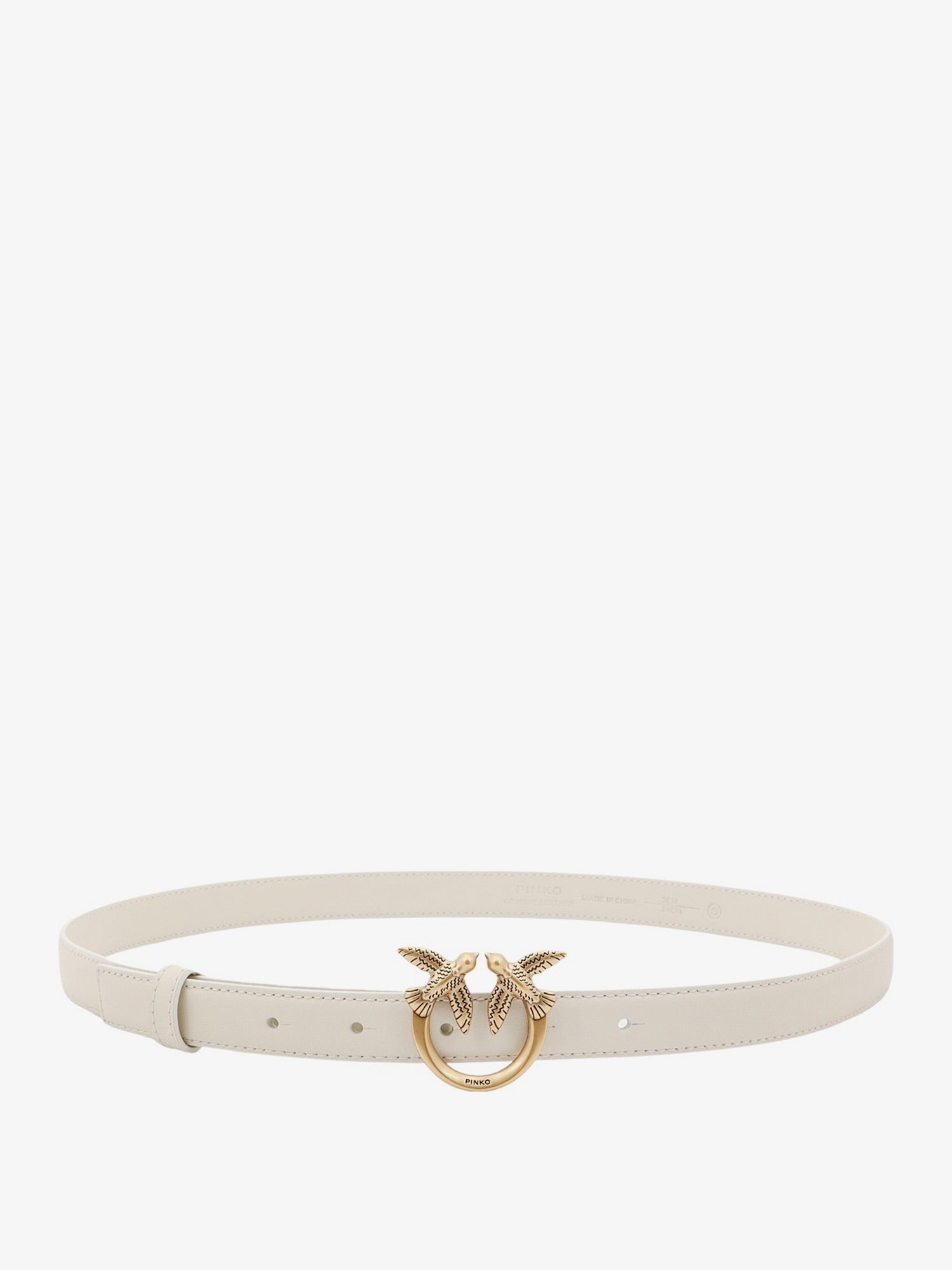 Pinko Women's Berry Leather Belt White