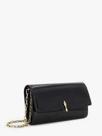 Christian Louboutin Women's Bettina Leather Crossbody Bag Wallet Black, view 3