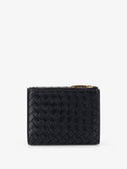 Bottega Veneta Women's Bi Fold Intrecciato Wallet Black, view 2