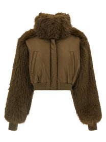 Fabiana Filippi Bi Material Short Jacket Green