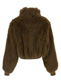 Fabiana Filippi Bi Material Short Jacket Green