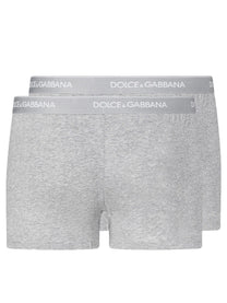 Dolce &amp; Gabbana Men's BI Pack Boxer Regular Grey