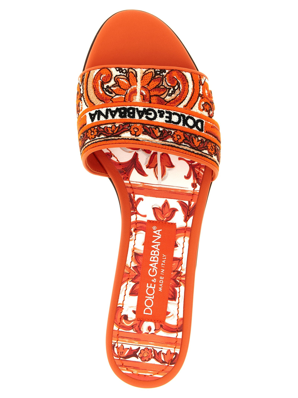 Dolce &amp; Gabbana Bianca Slides Orange