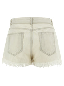 Rick Owens Bias Cutoffs Shorts White