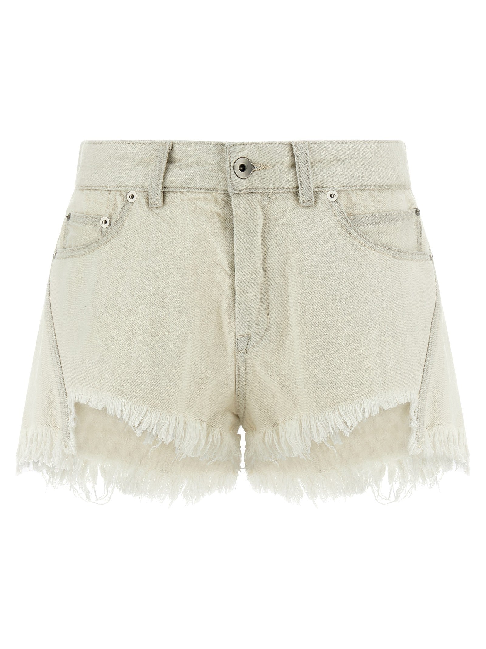 Rick Owens Bias Cutoffs Shorts White