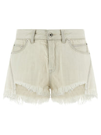 Rick Owens Bias Cutoffs Shorts White