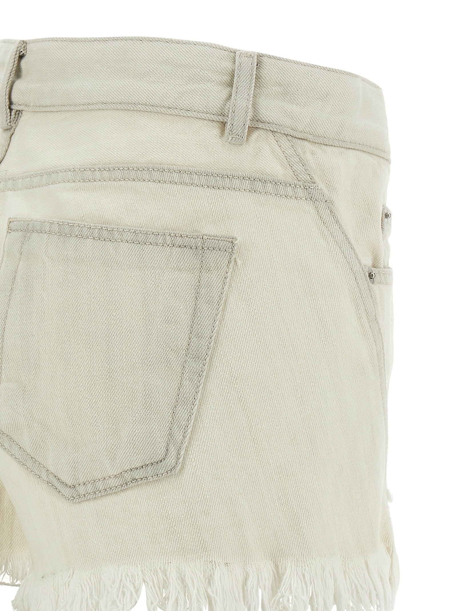 Rick Owens Bias Cutoffs Shorts White