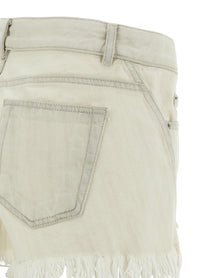 Rick Owens Bias Cutoffs Shorts White