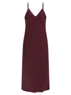 Norma Kamali Bias Slip Midi Dress Red