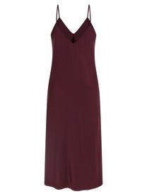 Norma Kamali Bias Slip Midi Dress Red