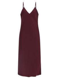 Norma Kamali Bias Slip Midi Dress Red