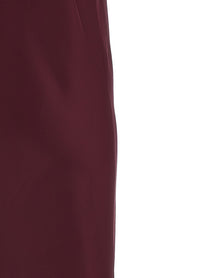 Norma Kamali Bias Slip Midi Dress Red