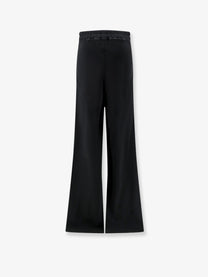 Rick Owens Women's Bias Viscose and Silk Trousers Black