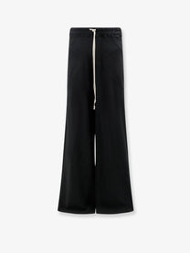Rick Owens Women's Bias Viscose and Silk Trousers Black