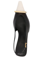 LANVIN Bico Slingbacks White, view 3