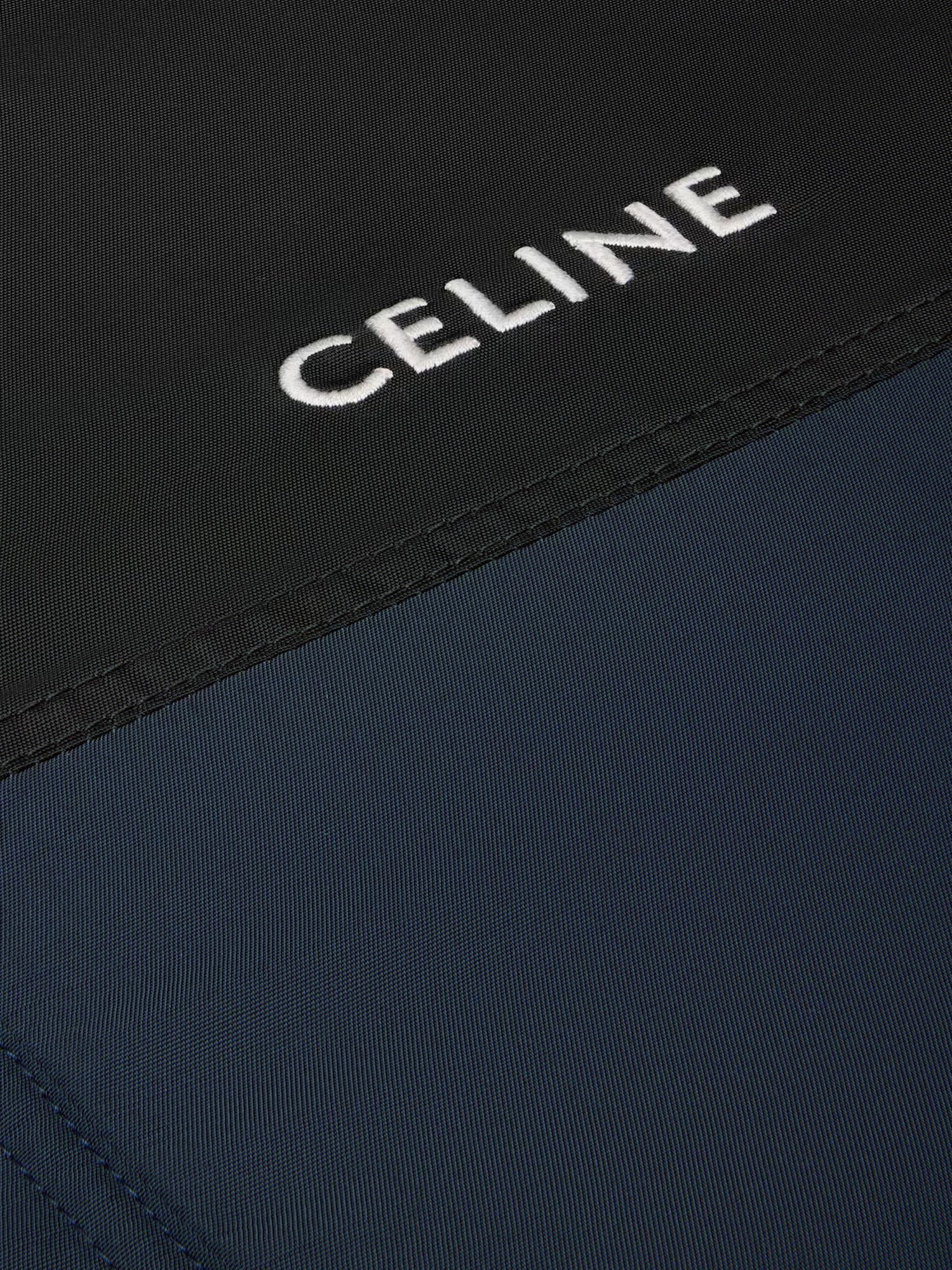 Celine Men's Bicolor Nylon Jacket Blue