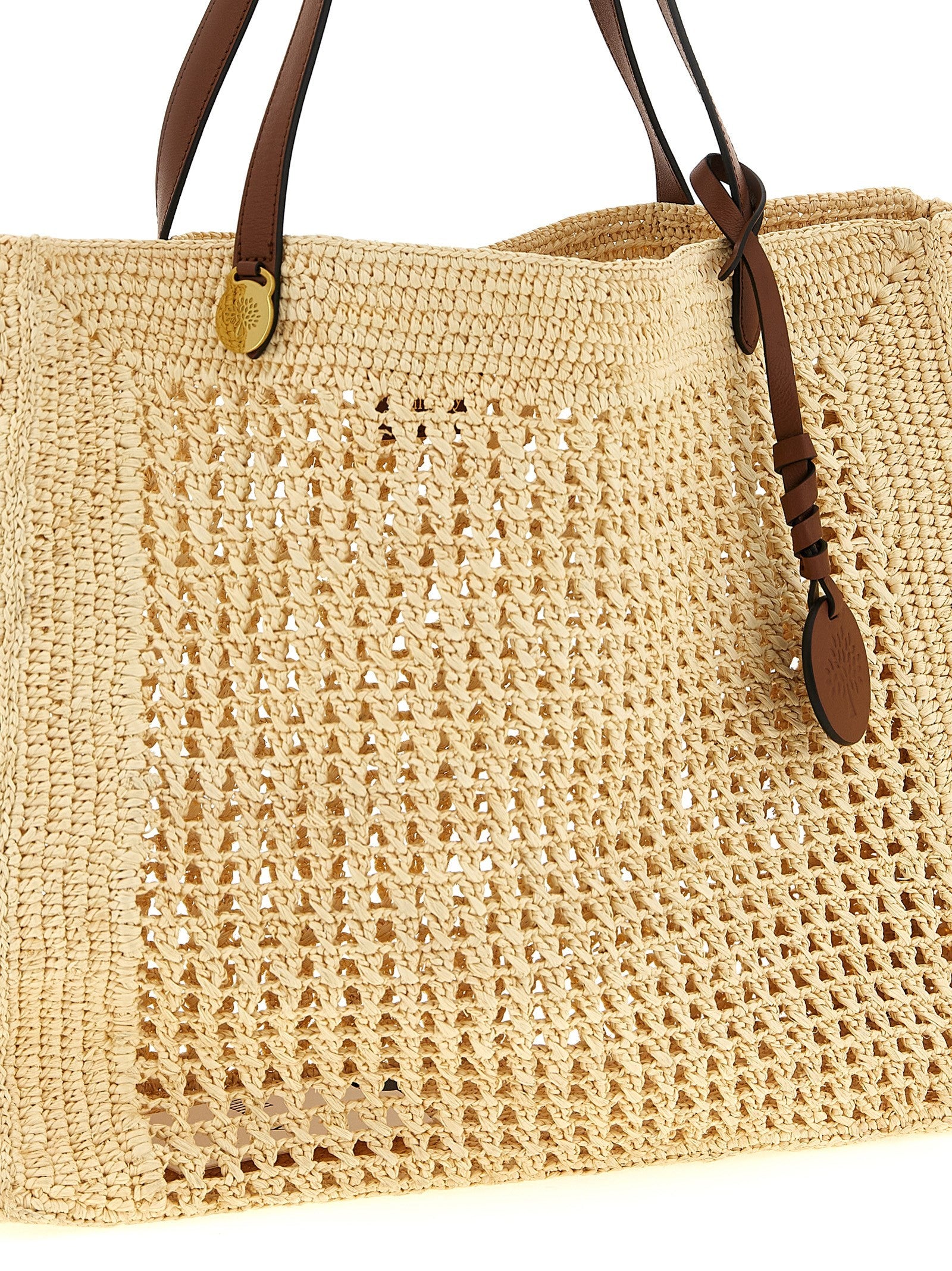 Mulberry Big Crochet Shopping Bag Beige