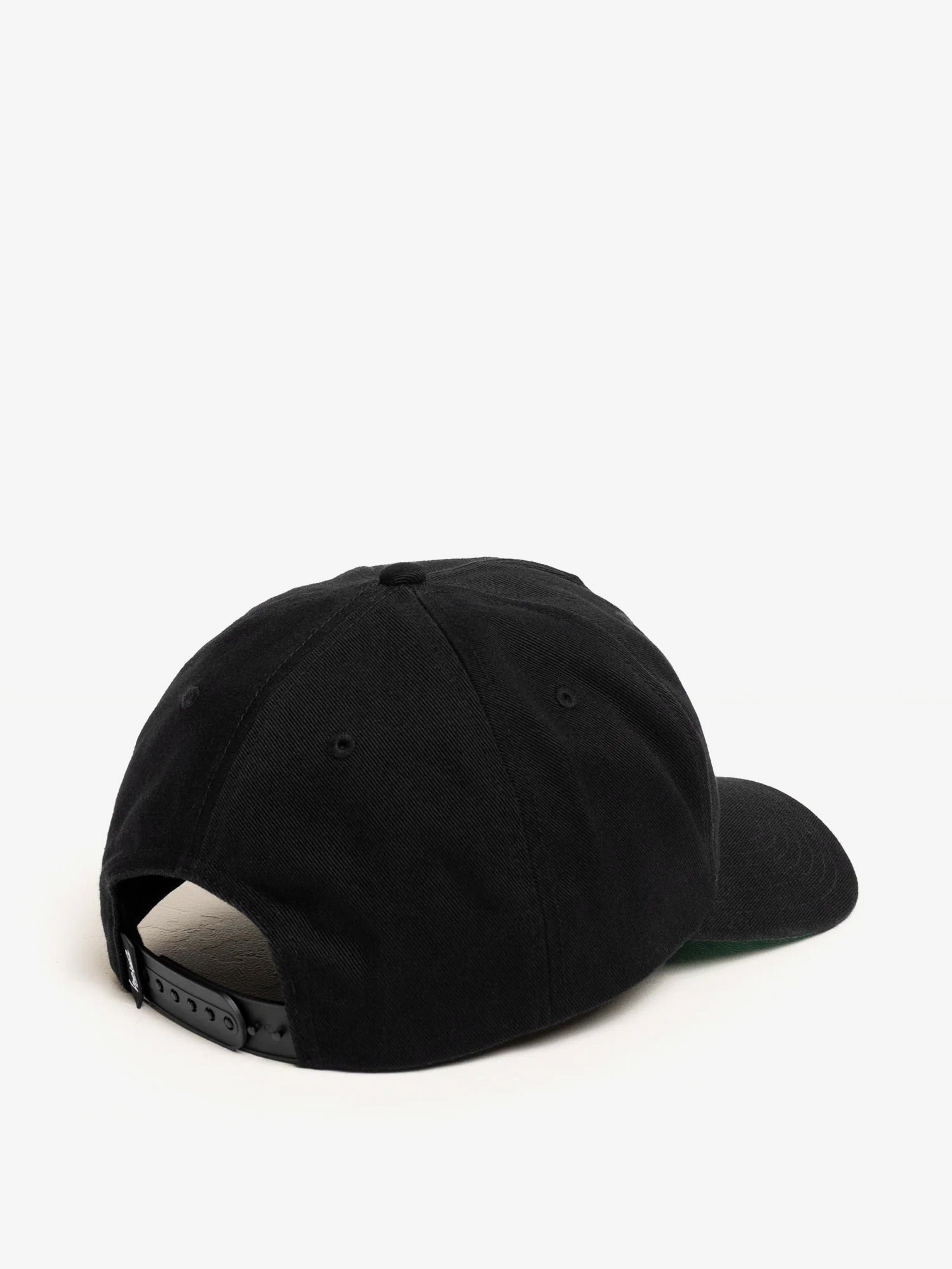 Stussy Men's Big Stock Mid Depth Cotton Baseball Hat Black