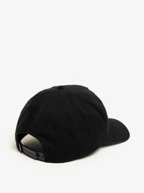 Stussy Men's Big Stock Mid Depth Cotton Baseball Hat Black