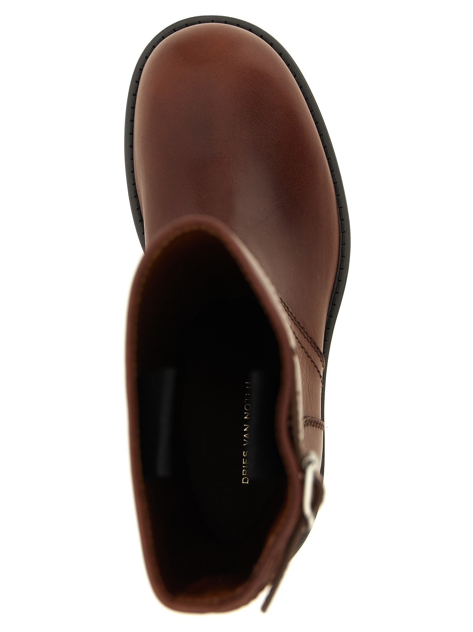 Dries Van Noten Biker Boots Brown