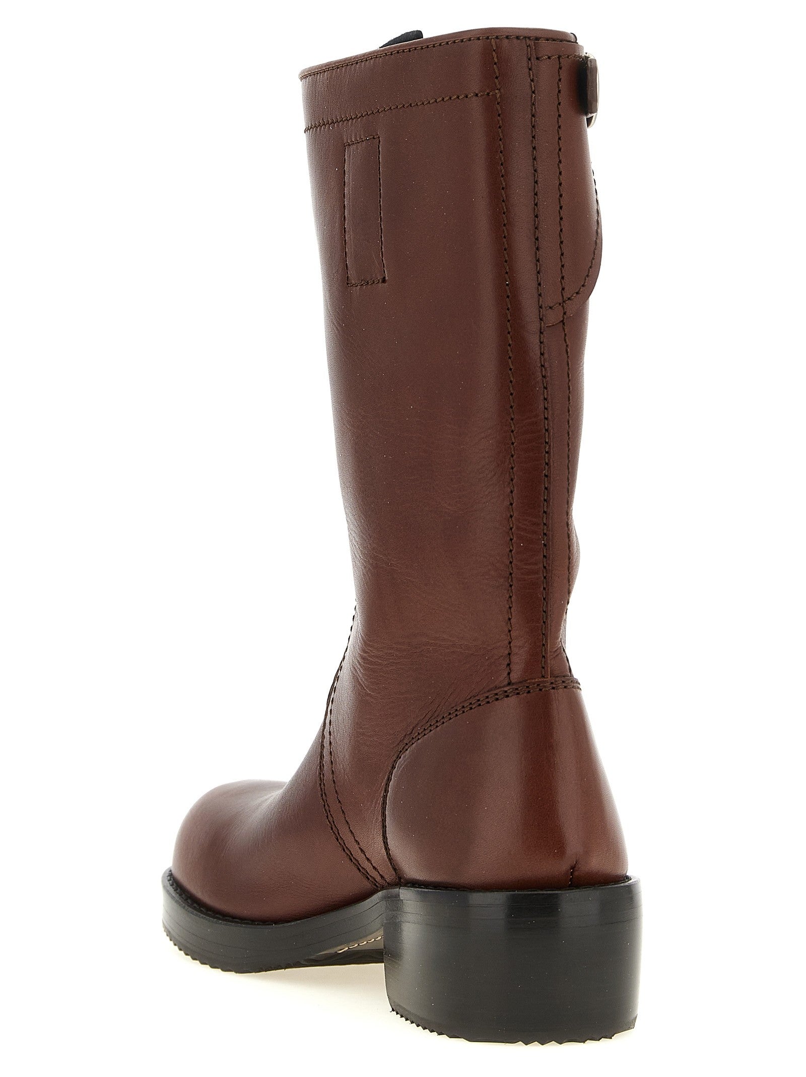 Dries Van Noten Biker Boots Brown