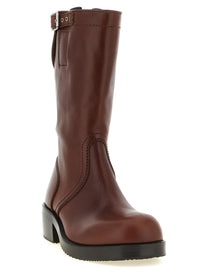 Dries Van Noten Biker Boots Brown