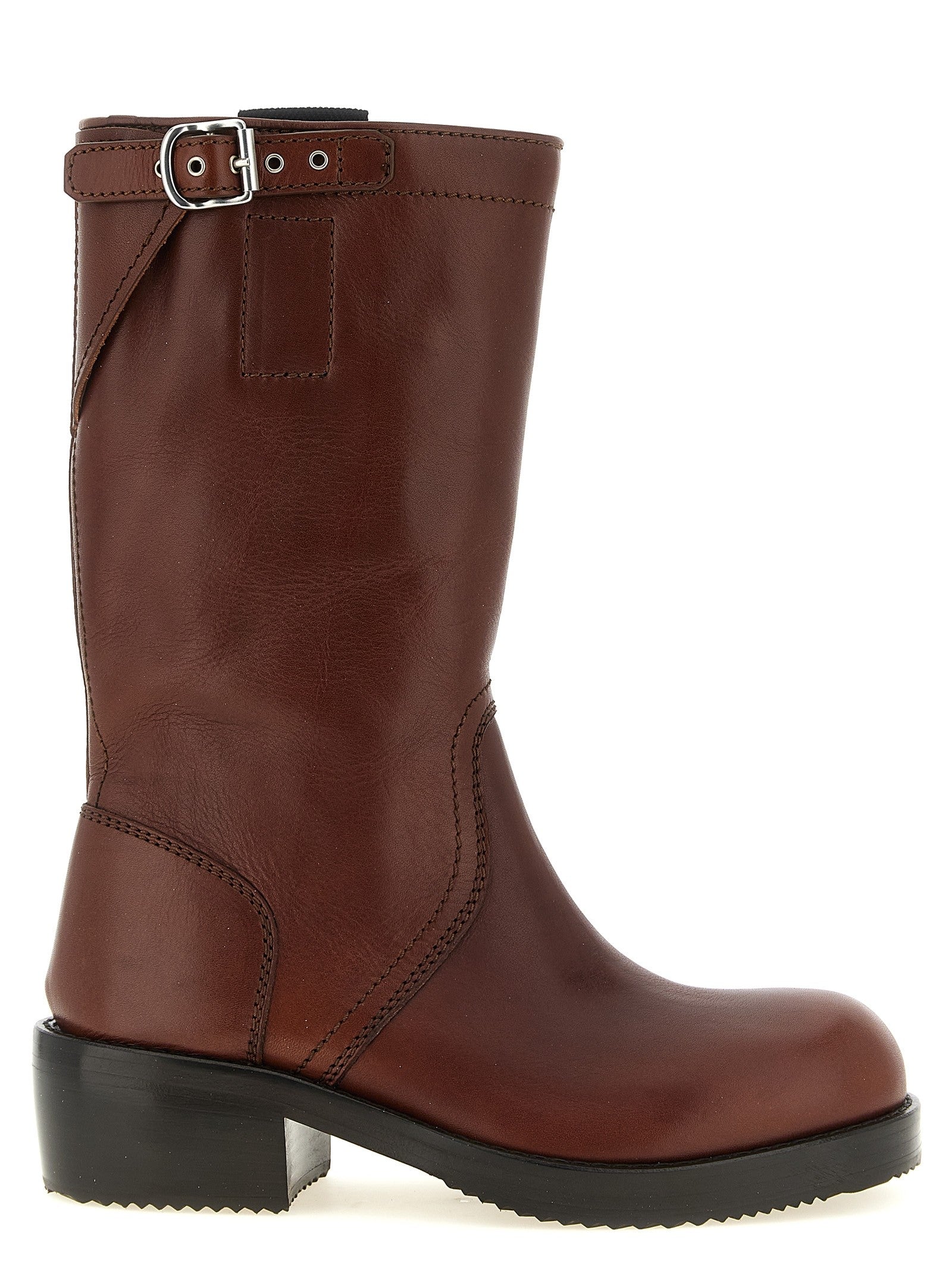 Dries Van Noten Biker Boots Brown