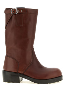 Dries Van Noten Biker Boots Brown