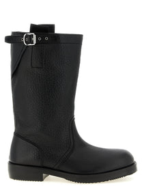 Dries Van Noten Biker Boots Black