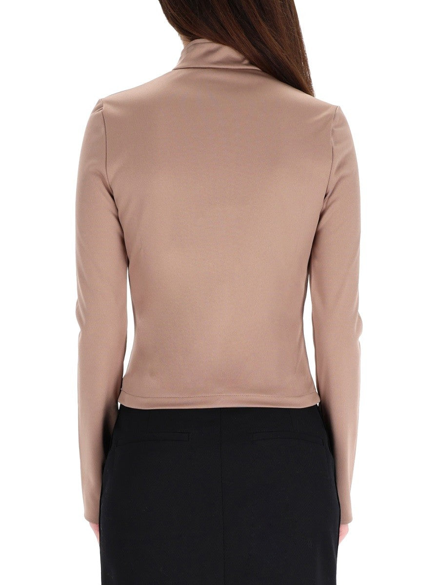 courrèges Women's Biker Jacket Brown, view 3