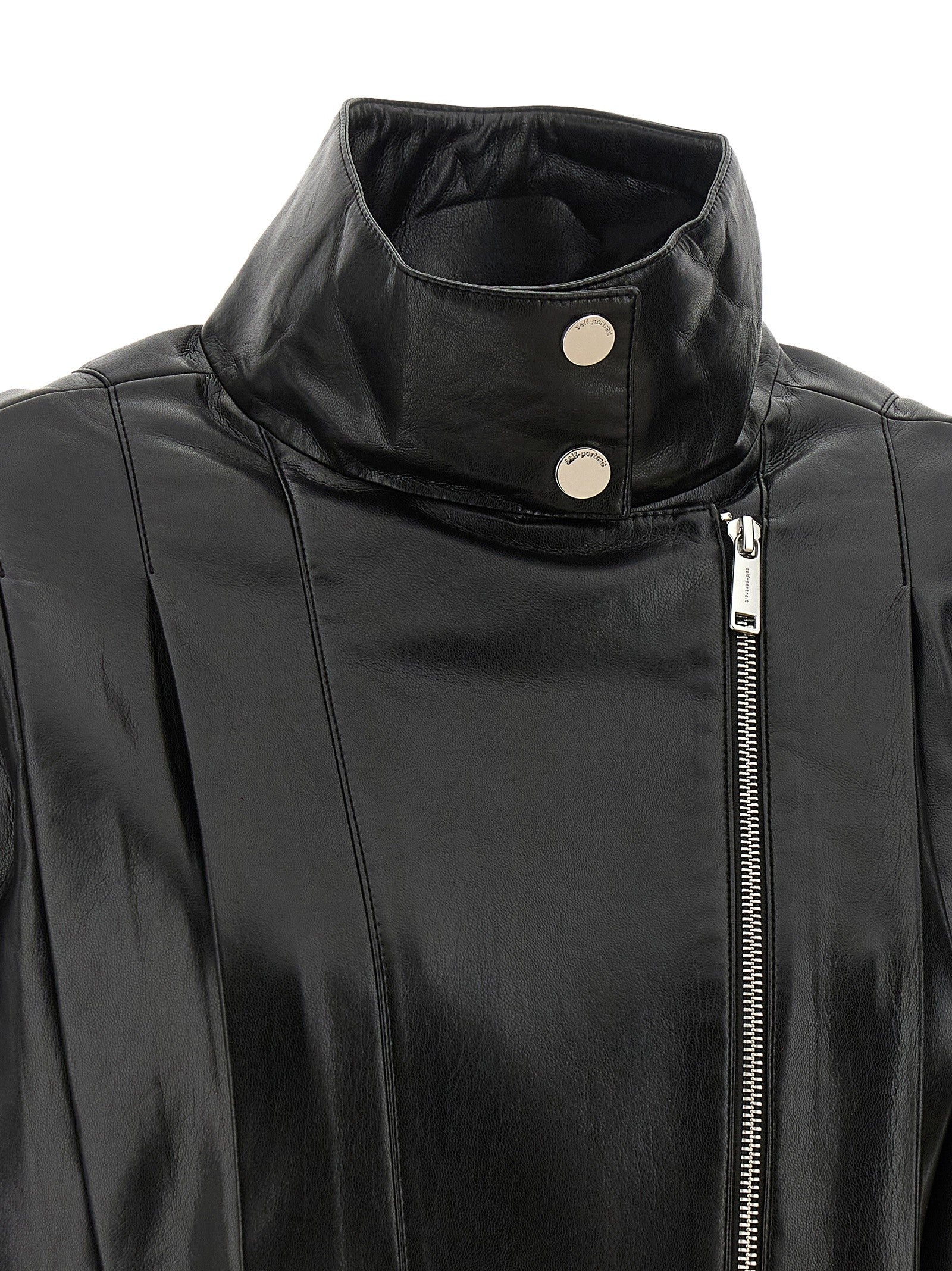 self-portrait Biker Jacket Black