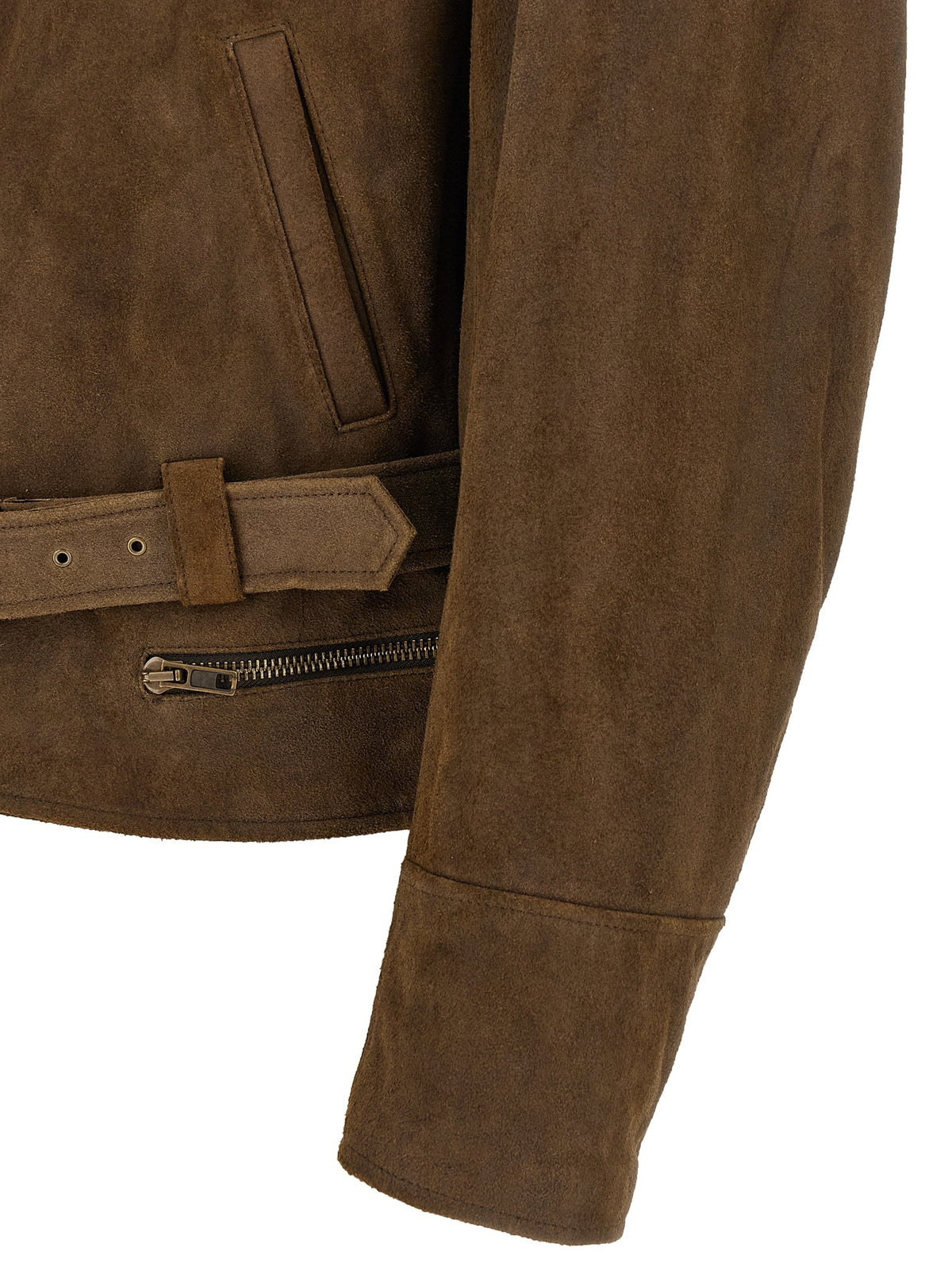 MM6 Maison Margiela Biker Jacket Brown