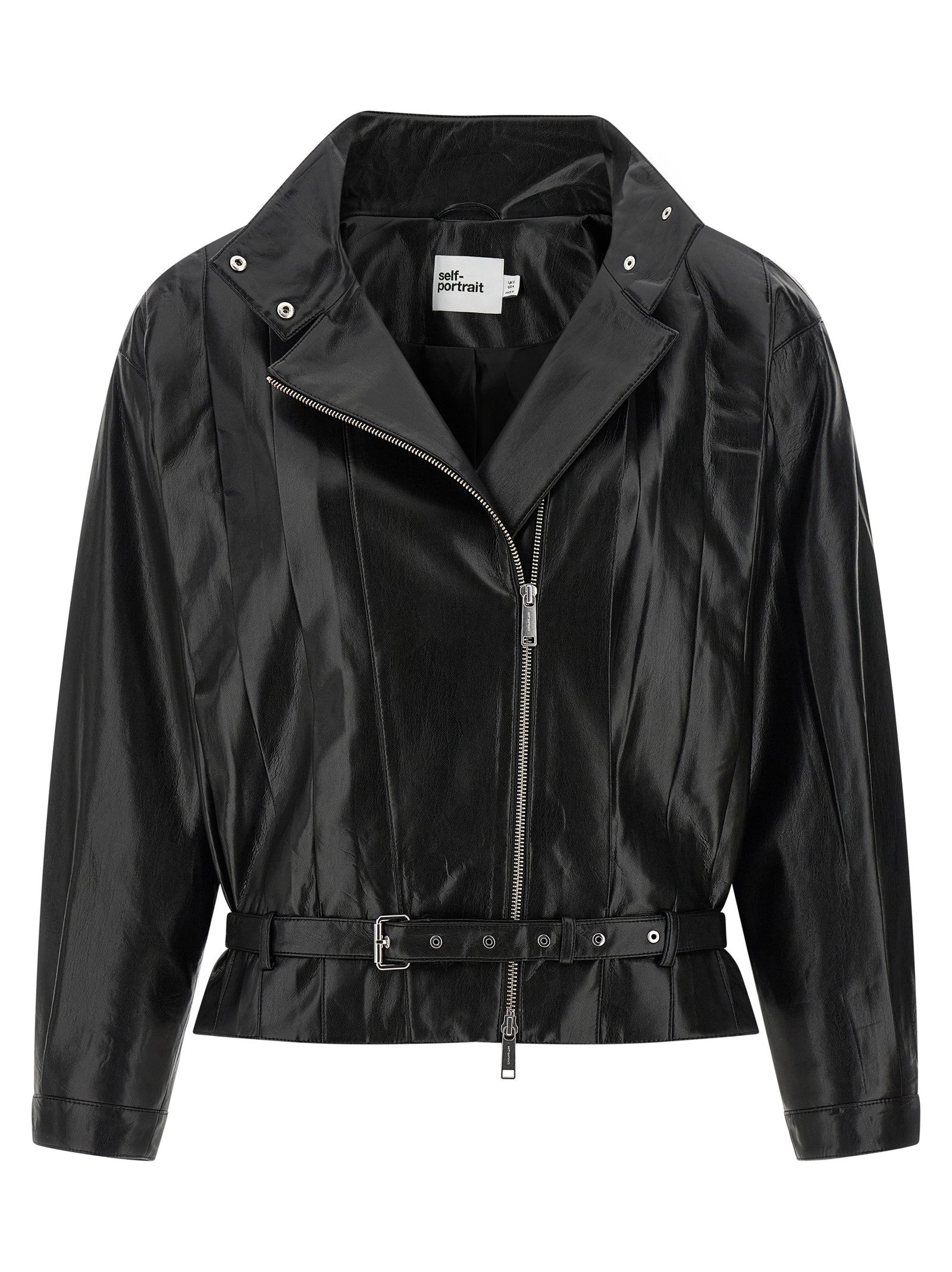 self-portrait Biker Jacket Black
