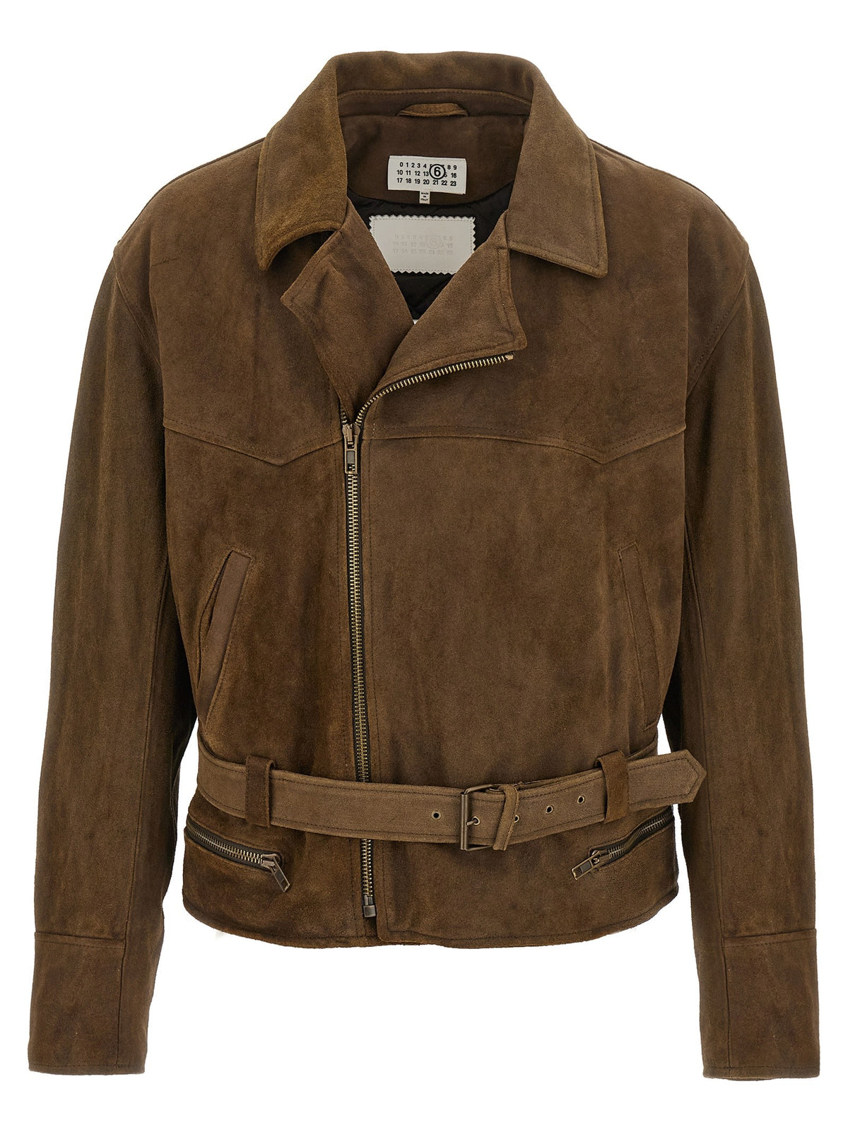 MM6 Maison Margiela Biker Jacket Brown