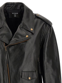 Balmain Biker Jacket Black