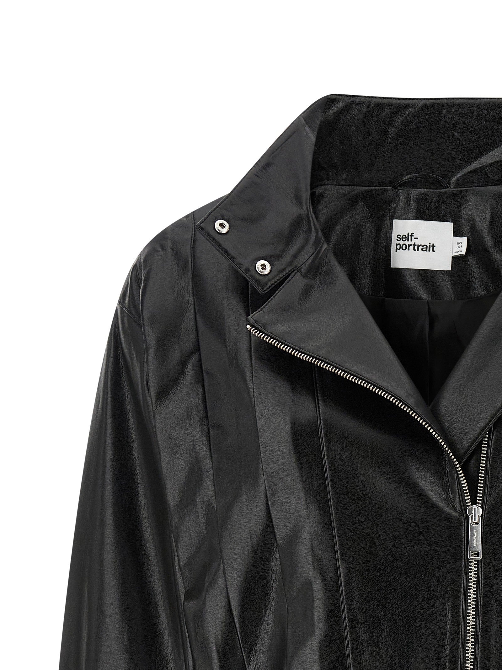 self-portrait Biker Jacket Black
