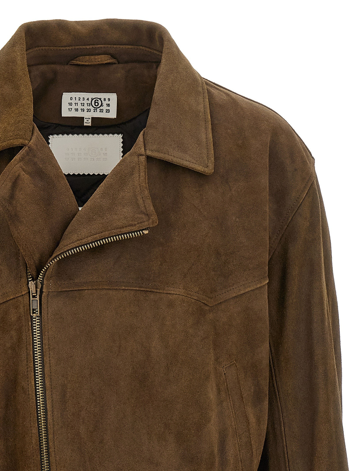 MM6 Maison Margiela Biker Jacket Brown